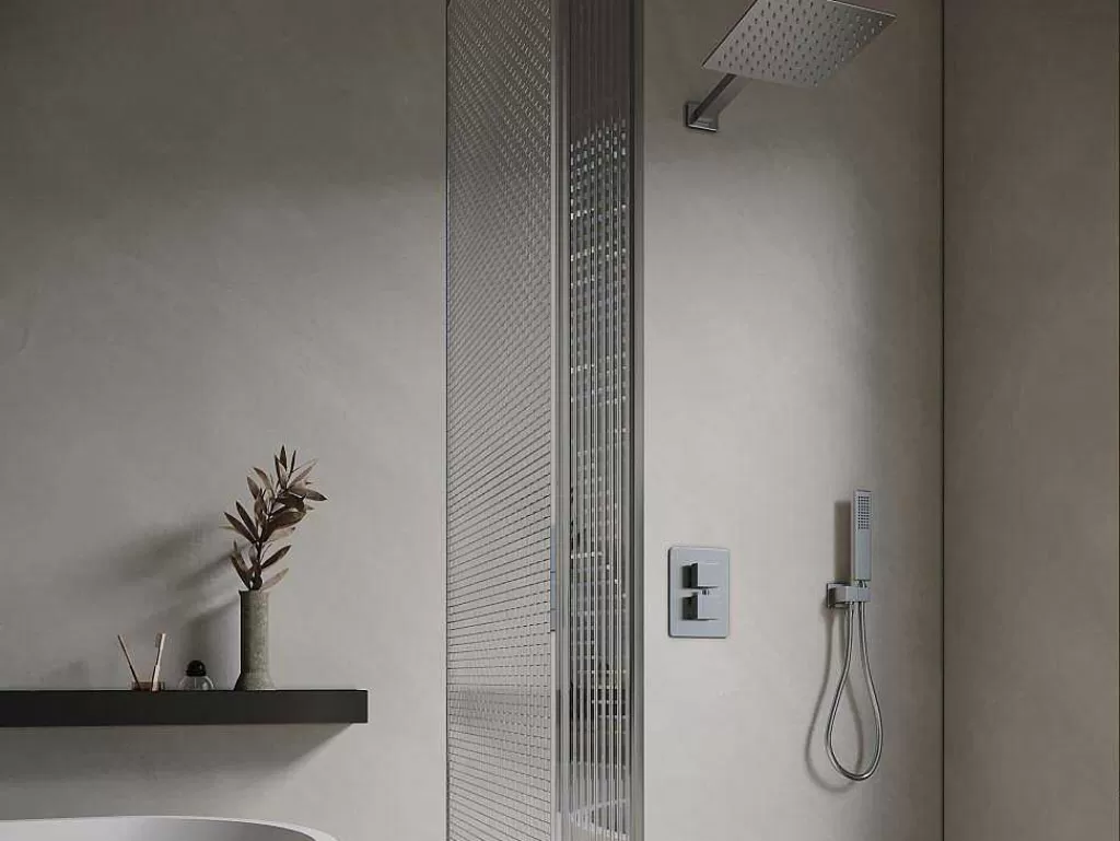 Coluna De Duche*Shower & Design Conjunto De Duche Encastravel Com Torneira Misturadora Mecanica Cor Niquel Escovado - Tocantis