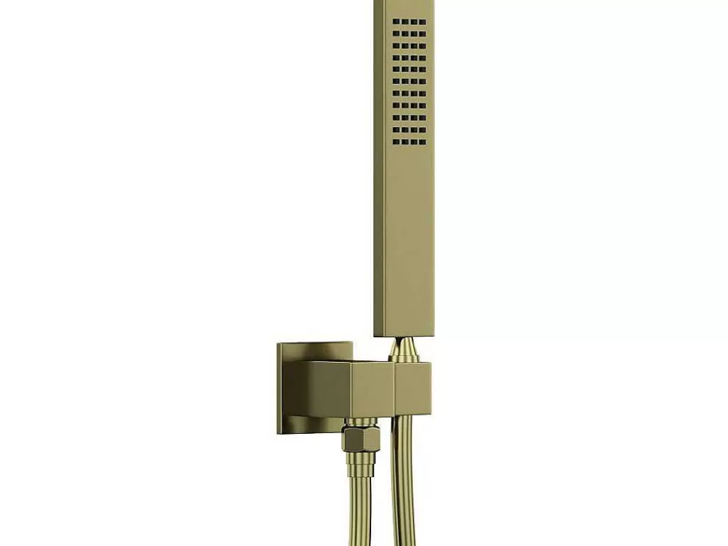Coluna De Duche*Shower & Design Conjunto De Duche Encastravel Com Torneira Misturadora Mecanica Dourado Acabamento Acetinado - Tocantis