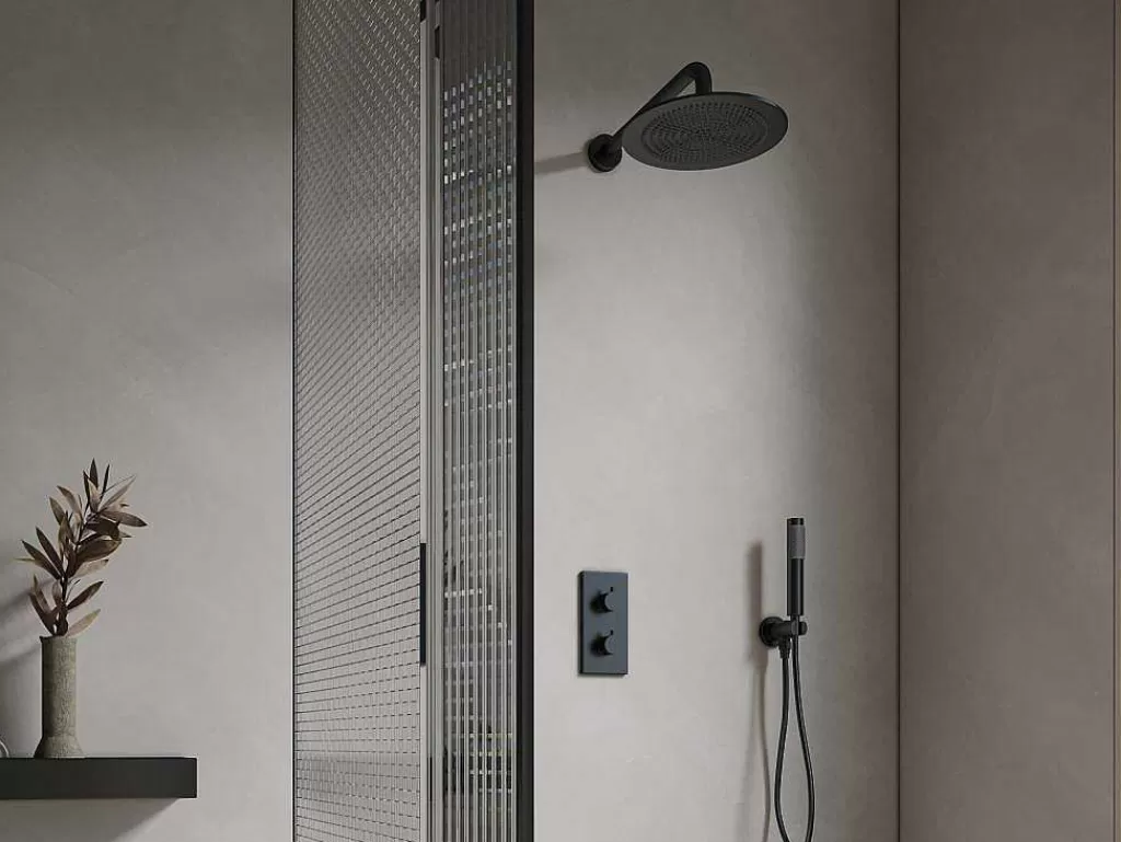 Coluna De Duche*Shower & Design Conjunto De Duche Encastravel Com Torneira Misturadora Termostatica Preto Mate - Timavo