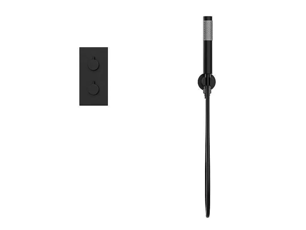 Coluna De Duche*Shower & Design Conjunto De Duche Encastravel Com Torneira Misturadora Termostatica Preto Mate - Timavo