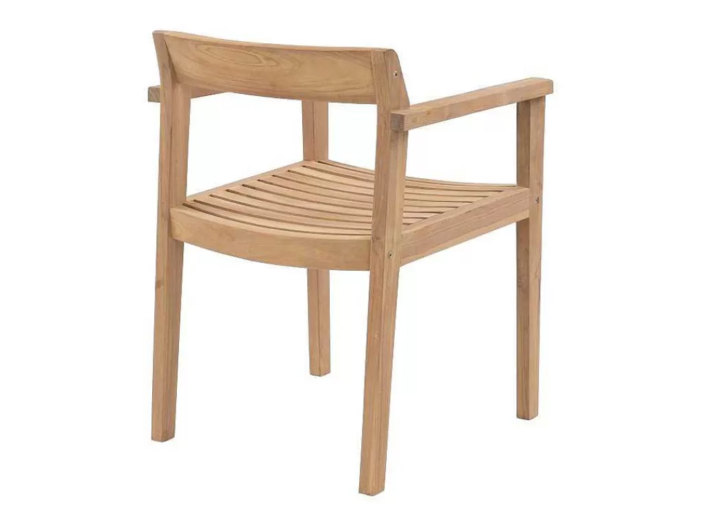 Conjunto Mesa E Cadeiras De Jardim*MYLIA Conjunto De Jantar De Jardim Em Teca, 1 Mesa Quadrada + 8 Cadeiroes, Natural Claro - Allende