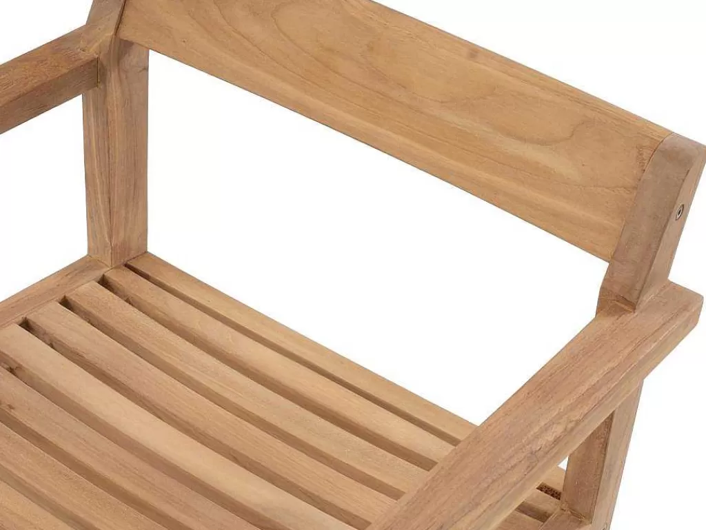 Conjunto Mesa E Cadeiras De Jardim*MYLIA Conjunto De Jantar De Jardim Em Teca, 1 Mesa Quadrada + 8 Cadeiroes, Natural Claro - Allende