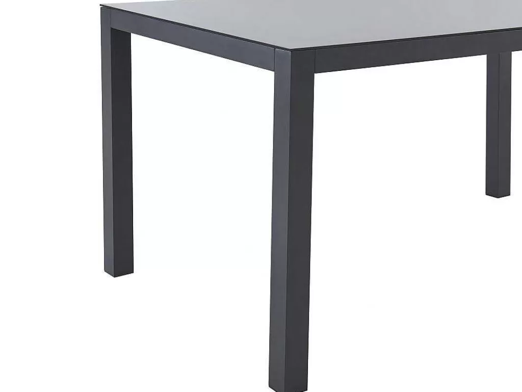 Conjunto Mesa E Cadeiras De Jardim*MYLIA Conjunto De Jardim Em Aluminio, Uma Mesa C. 150 Cm E 6 Cadeiroes, Cinzento Antracite - Jolane
