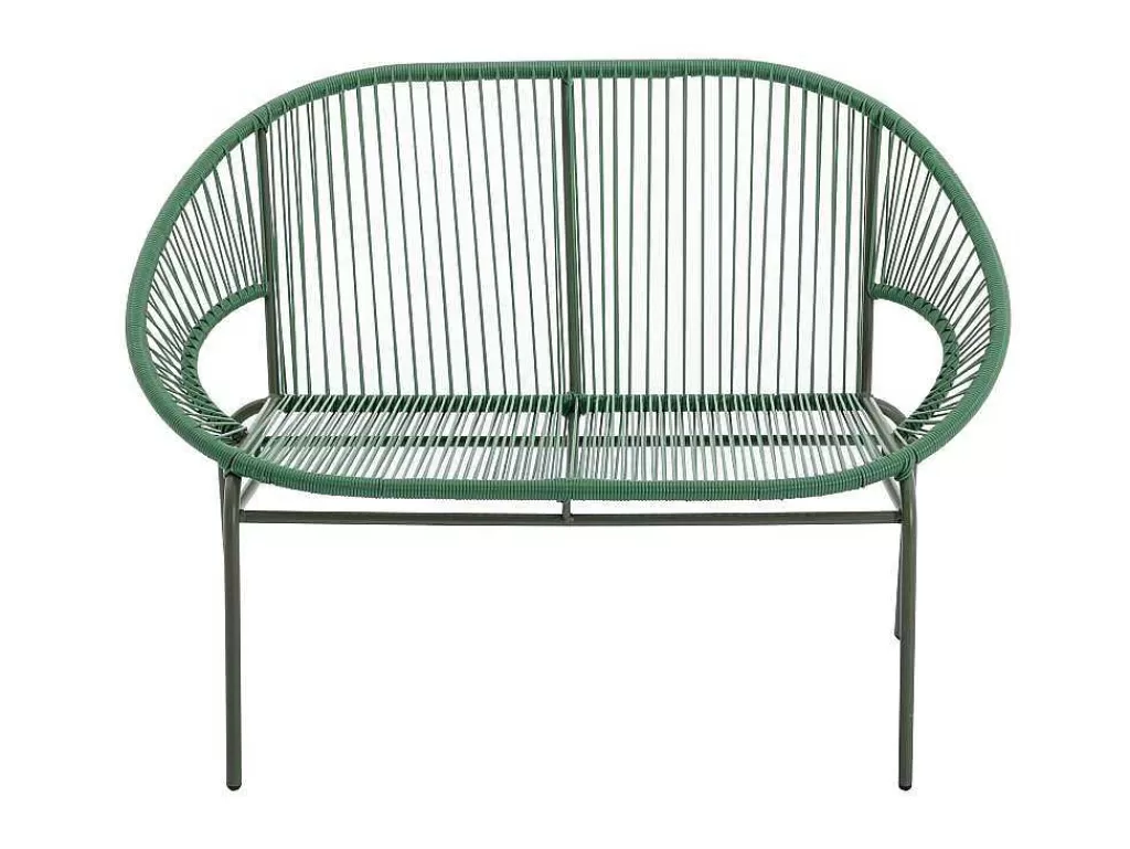 Conjunto Relax De Jardim*MYLIA Conjunto De Jardim Em Fios De Resina Entrancados, 2 Cadeiroes, Um Banco E Uma Mesa Caqui - Alios Iii De