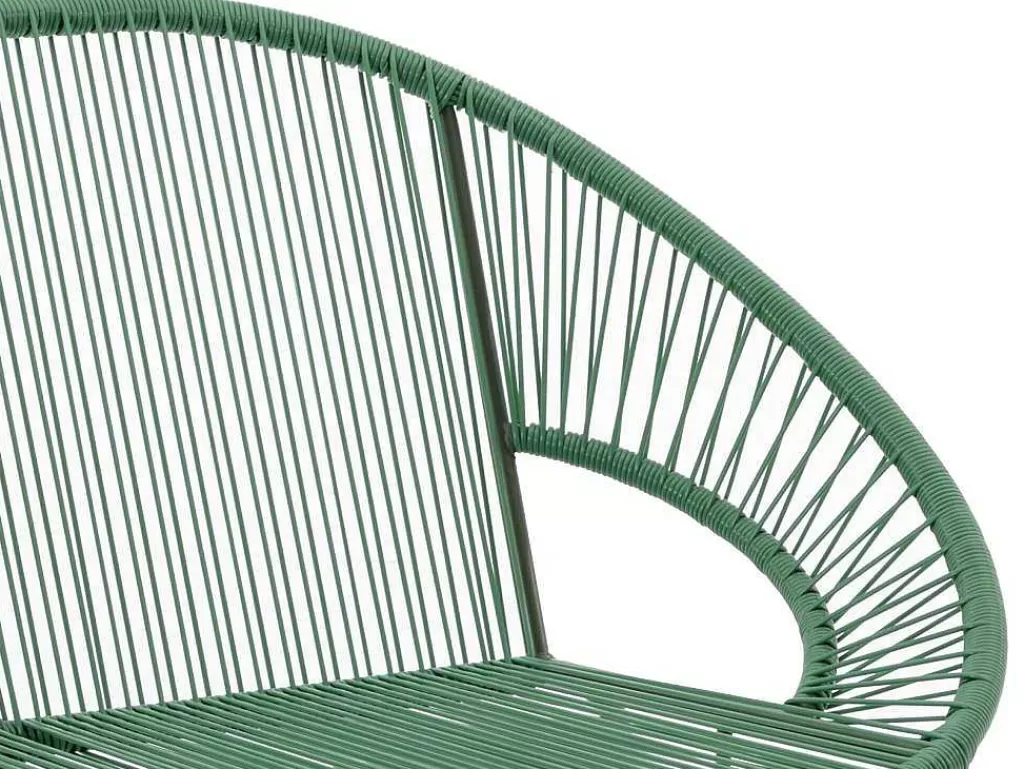 Conjunto Relax De Jardim*MYLIA Conjunto De Jardim Em Fios De Resina Entrancados, 2 Cadeiroes, Um Banco E Uma Mesa Caqui - Alios Iii De