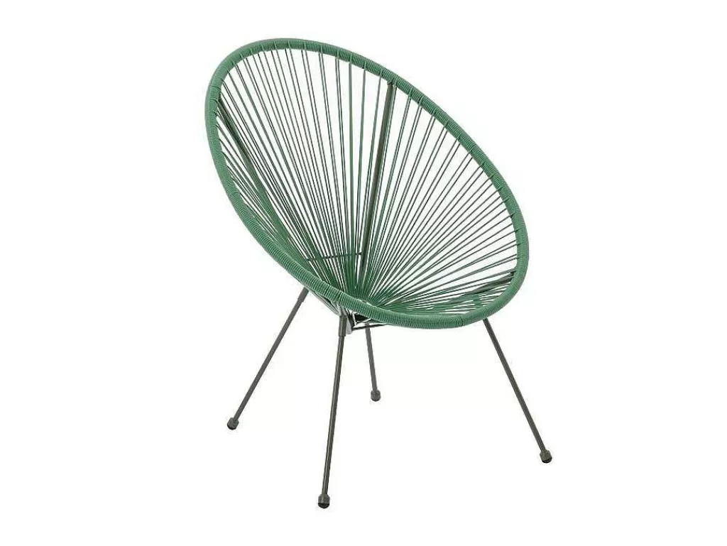 Conjunto Relax De Jardim*MYLIA Conjunto De Jardim Em Fios De Resina Entrancados, 2 Cadeiroes, Um Banco E Uma Mesa Caqui - Alios Iii De