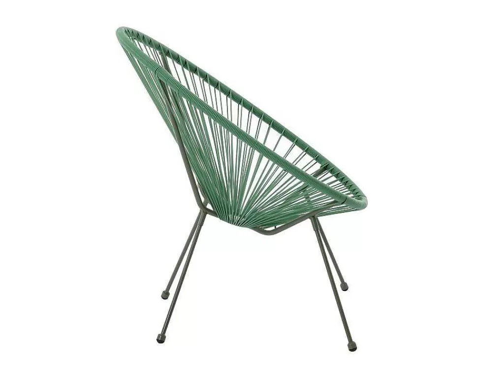 Conjunto Relax De Jardim*MYLIA Conjunto De Jardim Em Fios De Resina Entrancados, 2 Cadeiroes, Um Banco E Uma Mesa Caqui - Alios Iii De