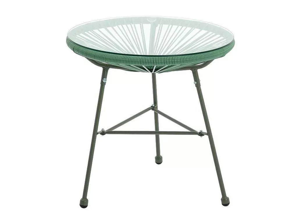 Conjunto Relax De Jardim*MYLIA Conjunto De Jardim Em Fios De Resina Entrancados, 2 Cadeiroes, Um Banco E Uma Mesa Caqui - Alios Iii De