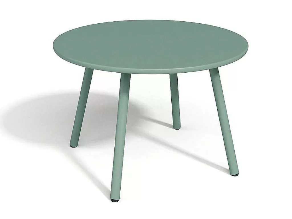 Conjunto Relax De Jardim*MYLIA Conjunto De Jardim Em Metal, 2 Cadeiroes Baixos Empilhaveis E Mesas De Encaixar, Verde-Amendoa - Mirmande