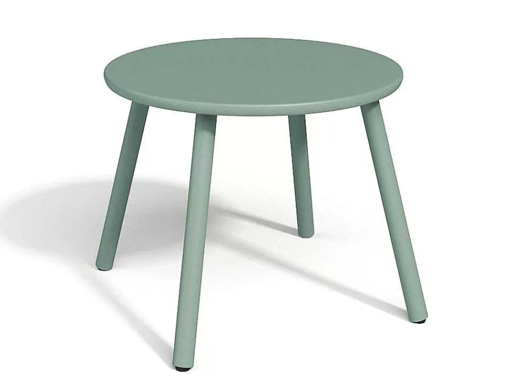 Conjunto Relax De Jardim*MYLIA Conjunto De Jardim Em Metal, 2 Cadeiroes Baixos Empilhaveis E Mesas De Encaixar, Verde-Amendoa - Mirmande