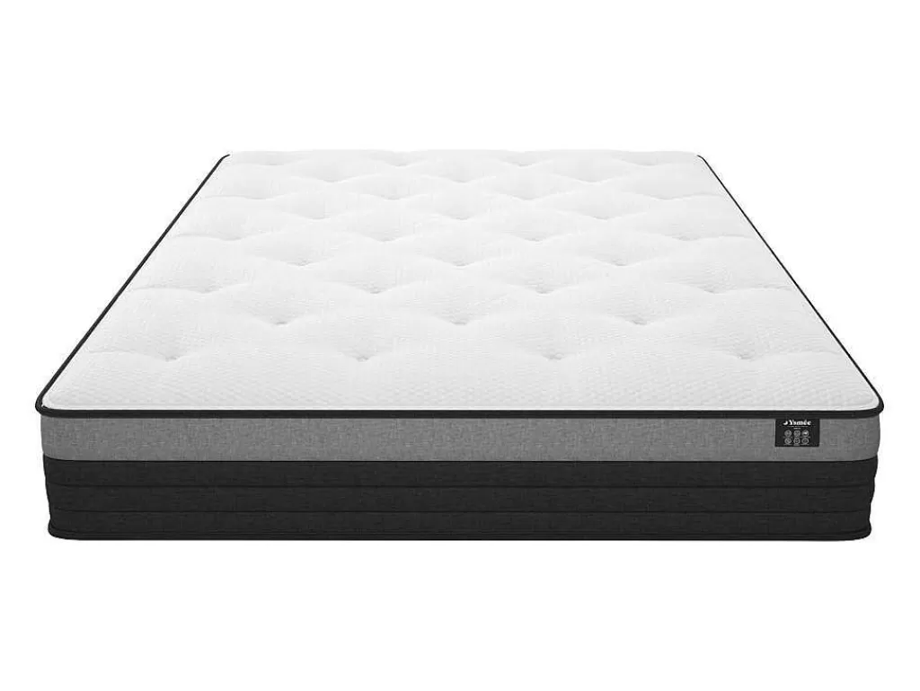 Conjunto Colchão E Sommier*Ysmée Conjunto Estrutura De Ripas + Colchão Com 1118 Molas Ensacadas Com Faixa Respiravel Airplay De Dremea Play Com EsPéssura De 24 Cm - 180 X 200 Cm