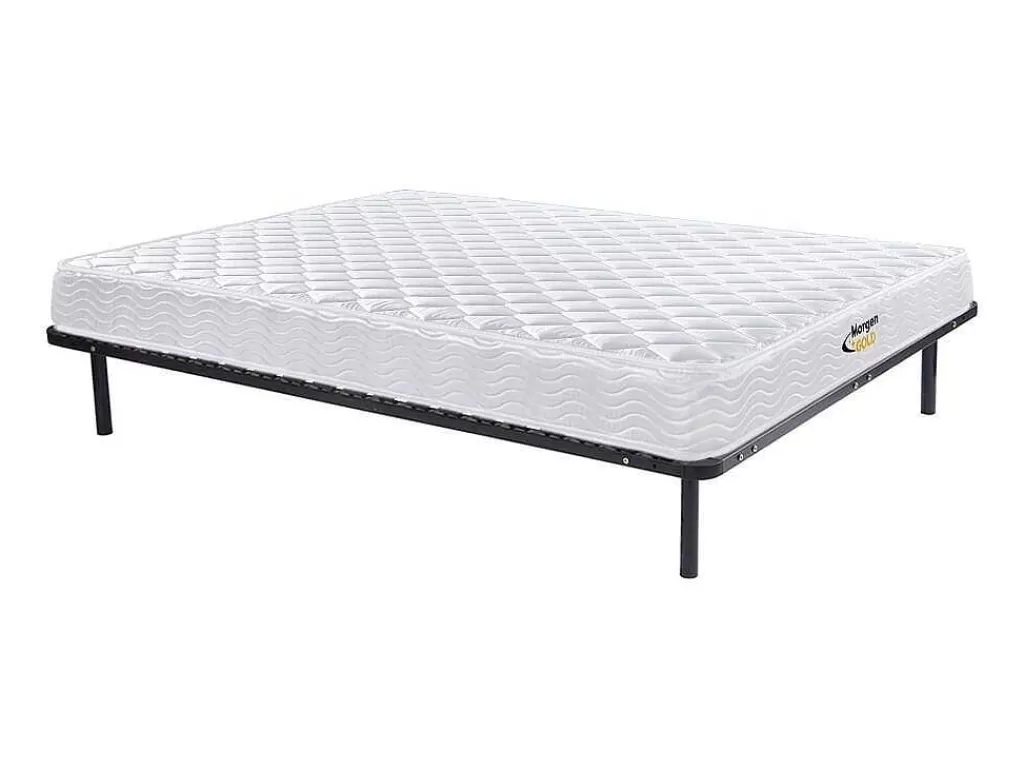 Conjunto Colchão E Sommier*Morgengold Conjunto Estrutura De Ripas + Colchão De Molas Wolkenlos De - 140X190 Cm