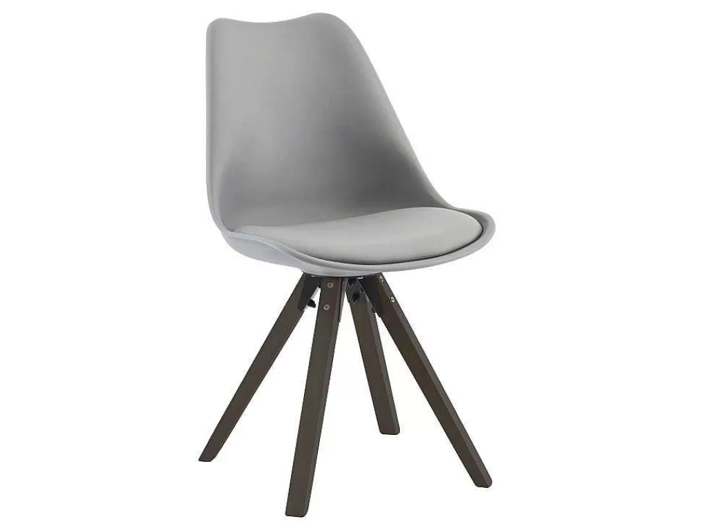 Promoções Sala*Vente-unique Conjunto Mesa + 6 Cadeiras Antracite, Cinzento E Natural Escuro - Serani