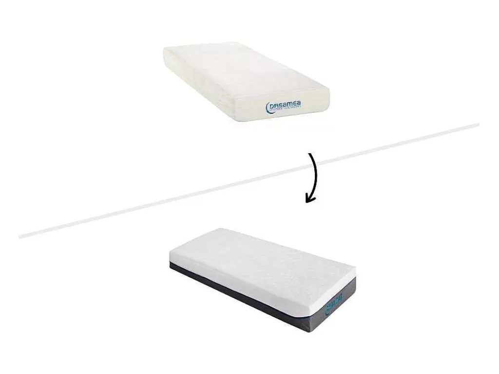 Cama Articulada*DREAMEA Conjunto Relaxamento Com Estacas Com Memória De Forma Hesiode Iii De - Motores Okin - Branco - 2X80X200 Cm
