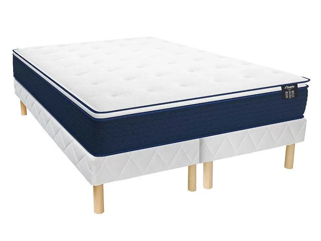 Conjunto Colchão E Sommier*Ysmée Conjunto Sommier + Colchão De Molas Ensacadas E Sobrecolchão Integrado 180X200 Cm - Altier Da Dreamea