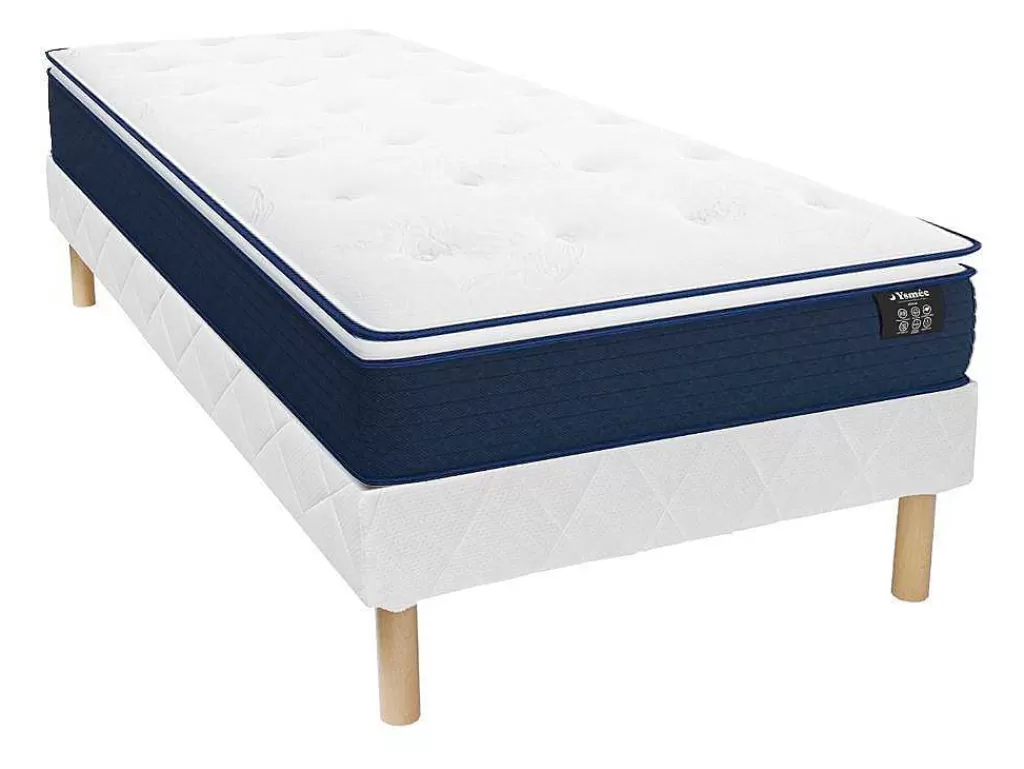 Conjunto Colchão E Sommier*Ysmée Conjunto Sommier + Colchão De Molas Ensacadas E Sobrecolchão Integrado 80X200 Cm - Altier Da Dreamea