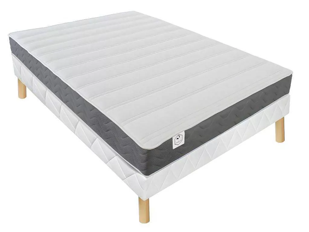 Conjunto Colchão E Sommier*DREAMEA Conjunto Sommier + Colchão Espuma Hd + Memória De Forma + Tecido 3D Respiravel Heaven Da - 160 X 200 Cm