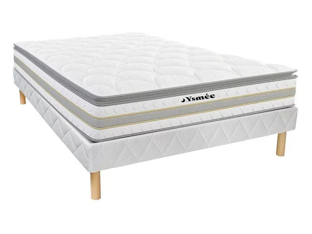 Conjunto Colchão E Sommier*Ysmée Conjunto Sommier + Colchão Molas Ensacadas E Sobrecolchão Integrado Canterbury Da Dreamea - 160 X 200 Cm