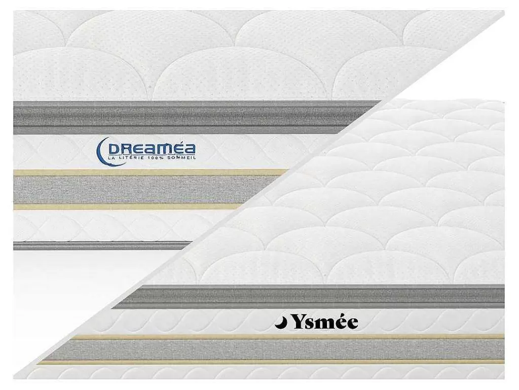 Conjunto Colchão E Sommier*Ysmée Conjunto Sommier + Colchão Molas Ensacadas E Sobrecolchão Integrado Canterbury Da Dreamea - 160 X 200 Cm
