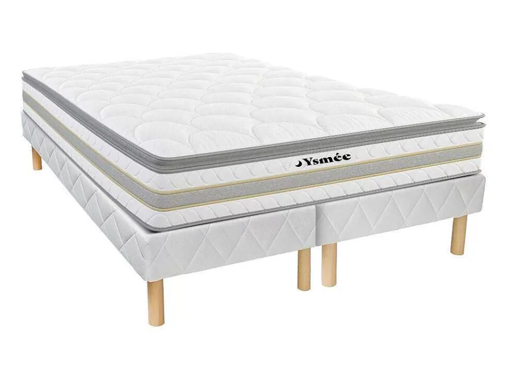 Conjunto Colchão E Sommier*Ysmée Conjunto Sommier + Colchão Molas Ensacadas E Sobrecolchão Integrado Canterbury Da Dreamea - 180 X 200 Cm