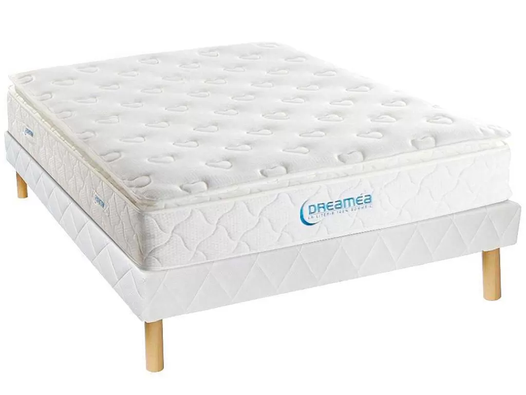 Conjunto Colchão E Sommier*DREAMEA Conjunto Sommier + Colchão Molas Ensacadas Sobrecolchão Integrado American Dream Da - 160 X 200 Cm