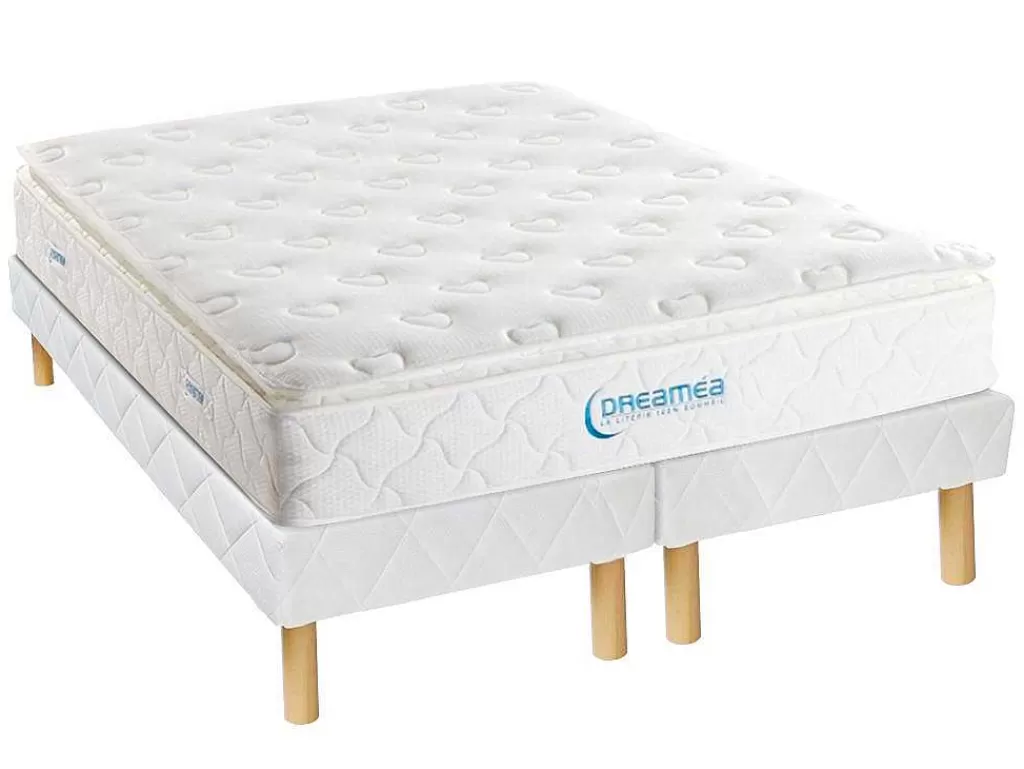Conjunto Colchão E Sommier*DREAMEA Conjunto Sommier + Colchão Molas Ensacadas Sobrecolchão Integrado American Dream Da - 180 X 200 Cm