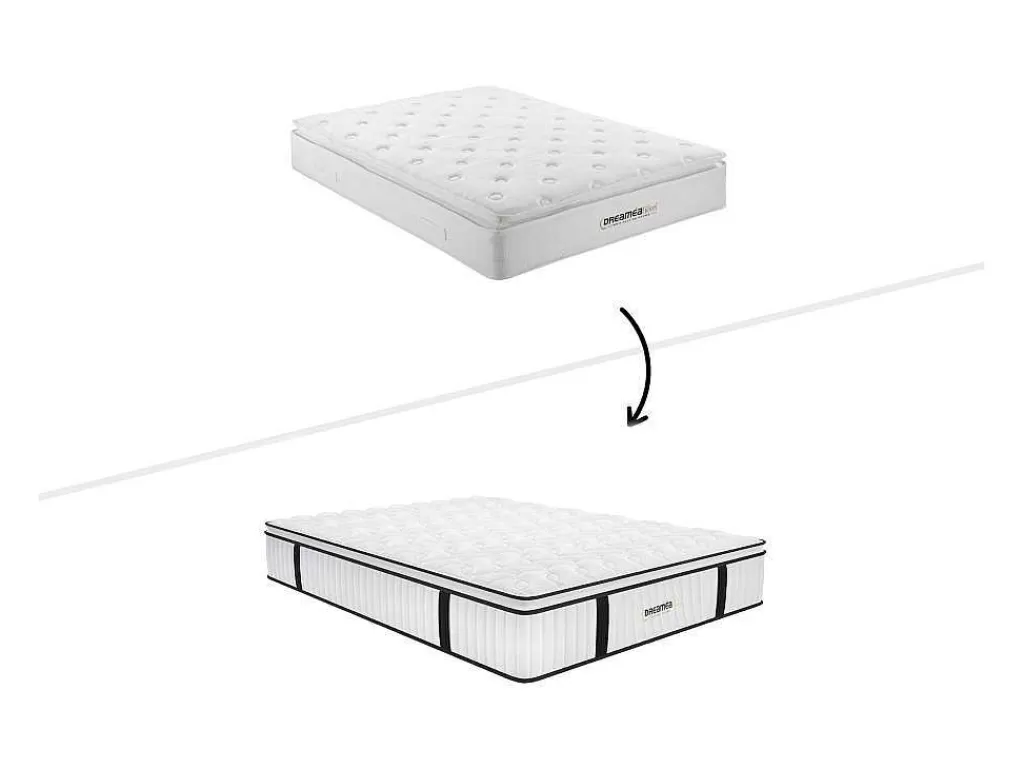 Conjunto Colchão E Sommier*DREAMEA HOTEL Conjunto Sommier E Colchão Antifogo Molas Ensacadas E Sobrecolchão Integrado 160X200 Cm - Delice Da