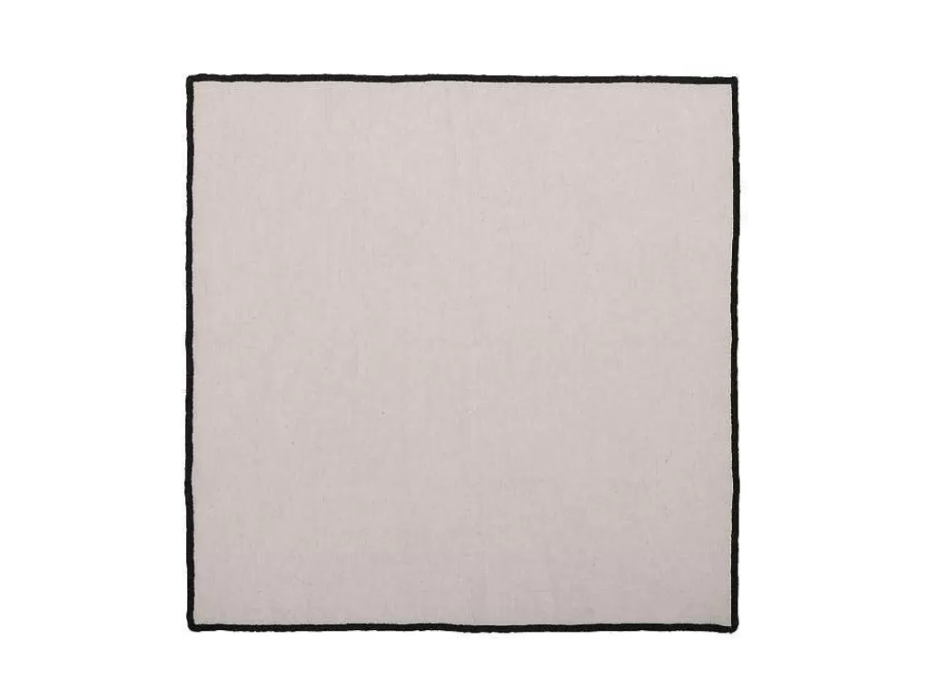 Têxteis De Mesa*OZAIA Conjunto Toalha + 4 Guardanapos De Mesa Em Linho E Algodao, Borda Preta, Taupe, 170 X 300 Cm - Borina
