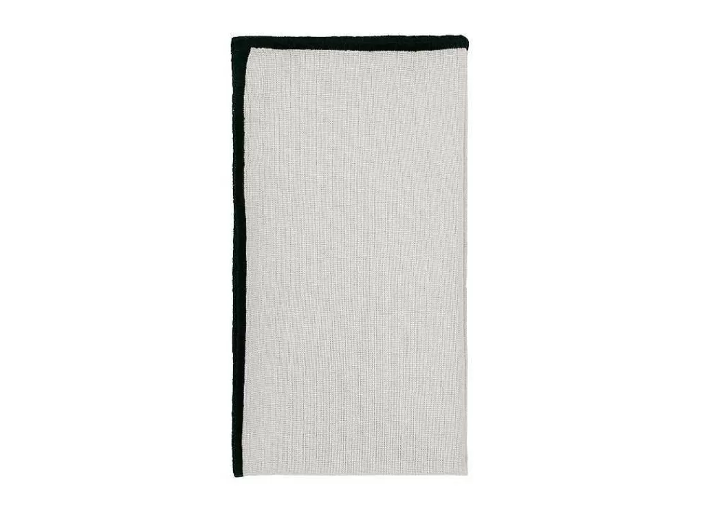 Têxteis De Mesa*OZAIA Conjunto Toalha + 4 Guardanapos De Mesa Em Linho E Algodao, Borda Preta, Taupe, 170 X 300 Cm - Borina