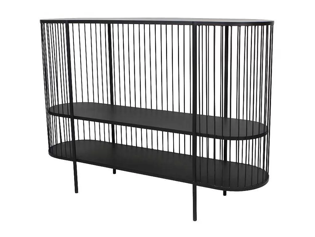 Consola*Vente-unique Consola - Metal - 2 Prateleiras - Cor: Preto - Alexia