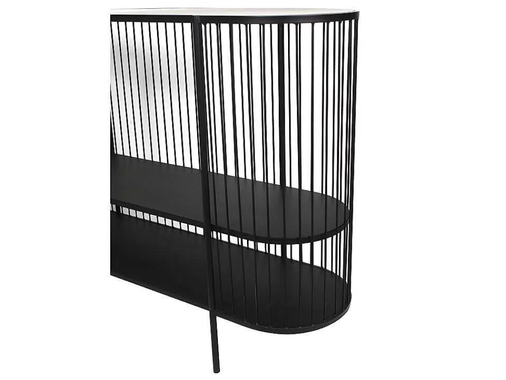 Consola*Vente-unique Consola - Metal - 2 Prateleiras - Cor: Preto - Alexia