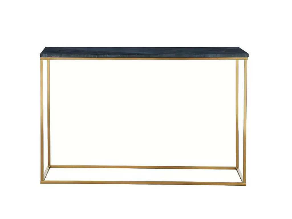 Consola*PASCAL MORABITO Consola Design Em Marmore E Metal Cor Preto E Dourado - Aretha De