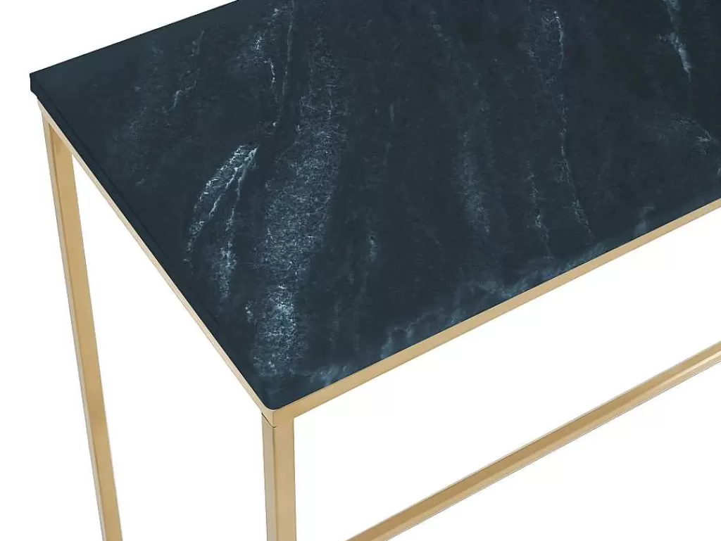 Consola*PASCAL MORABITO Consola Design Em Marmore E Metal Cor Preto E Dourado - Aretha De