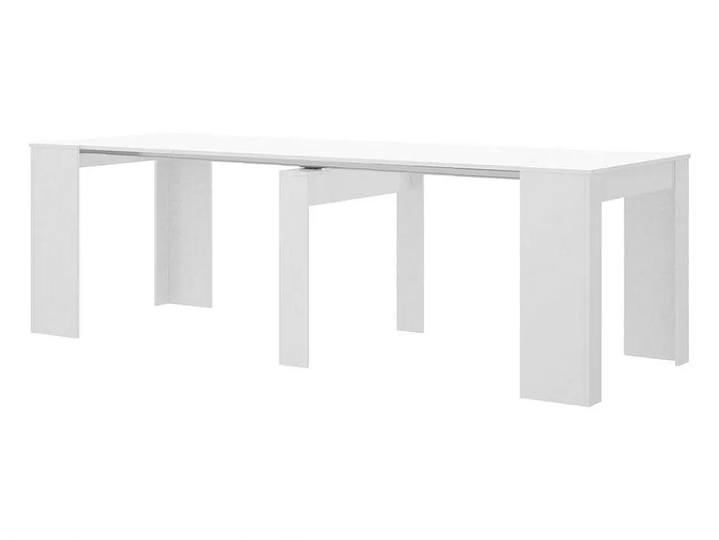 Promoções Sala*Vente-unique Consola Extensivel Onega - 10 Lugares - 4 Extensoes - Cor: Branca