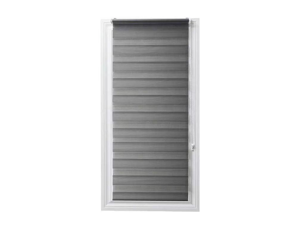 Persianas De Interior*Vente-unique Cortina Enrolavel Dia/Noite Em Poliester - 60 X 180 Cm - Cinza - Barili