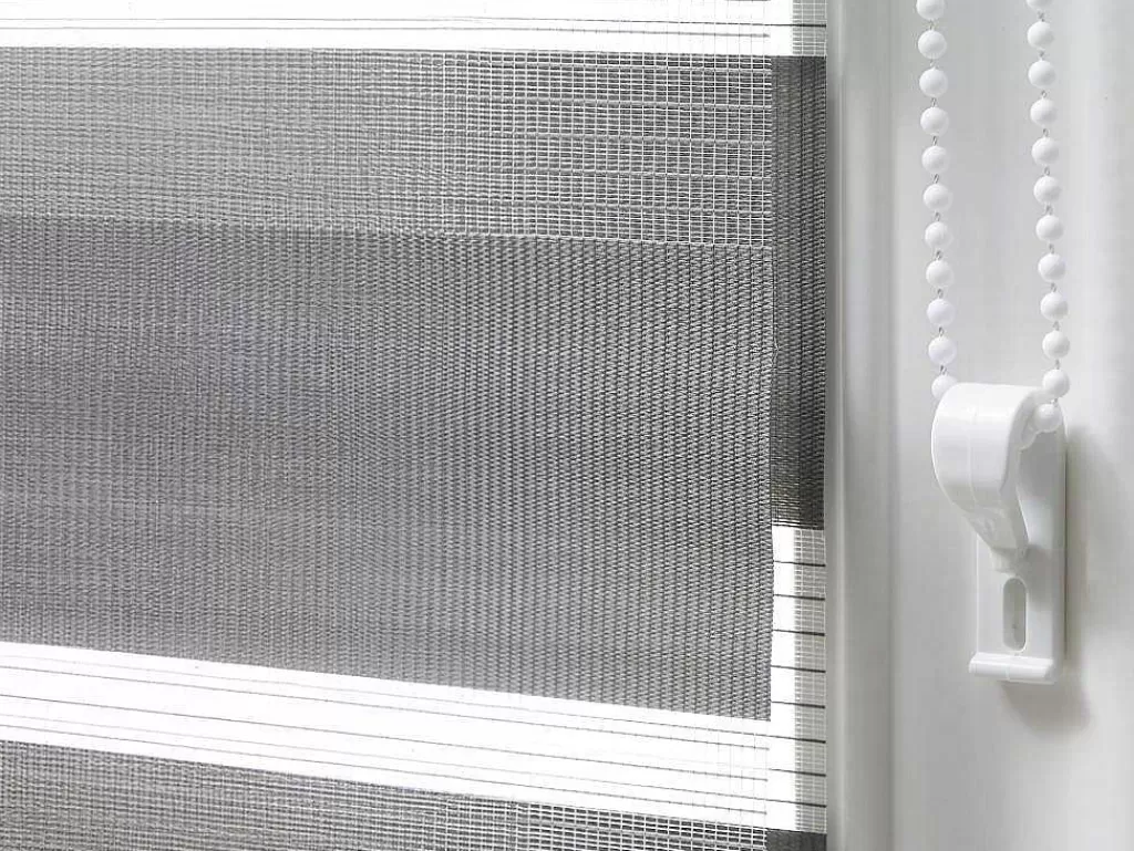 Persianas De Interior*Vente-unique Cortina Enrolavel Dia/Noite Em Poliester - 60 X 180 Cm - Cinza - Barili