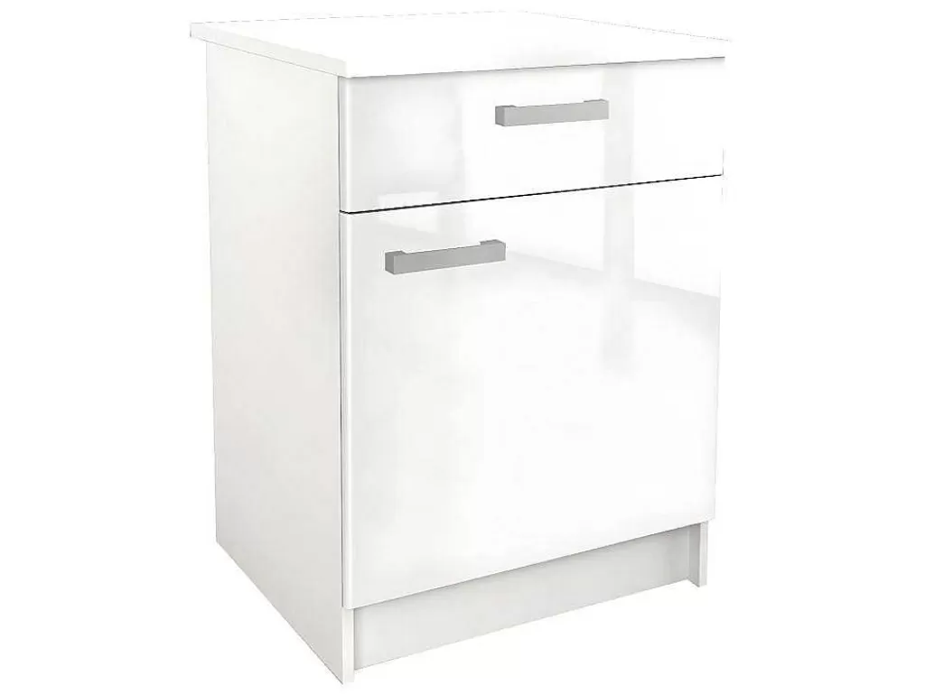 Móvel De Cozinha*Vente-unique Cozinha Completa 300 Cm 10 Elementos De Arrumação Branco - Trattoria