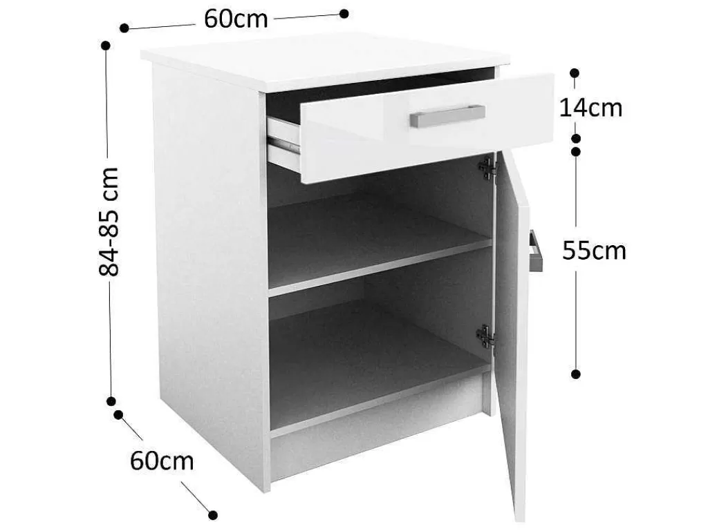 Móvel De Cozinha*Vente-unique Cozinha Completa 300 Cm 10 Elementos De Arrumação Branco - Trattoria