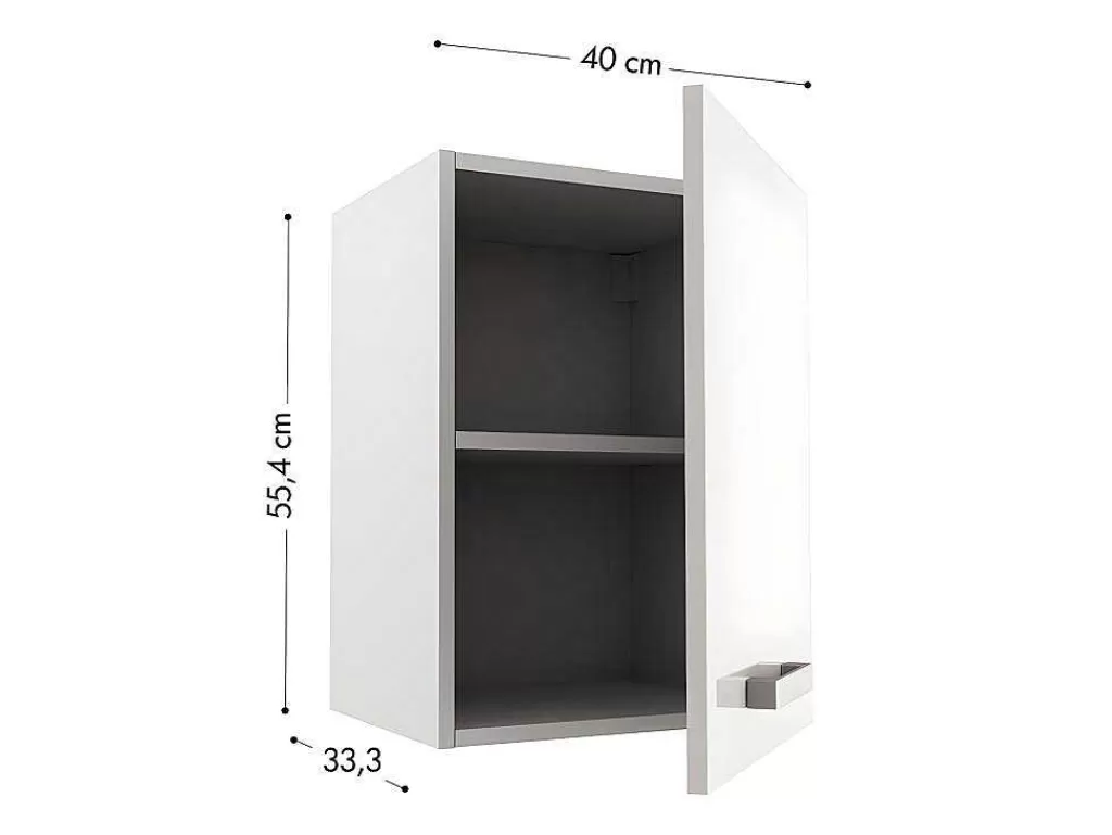Móvel De Cozinha*Vente-unique Cozinha Completa De 180 Cm Com 6 Compartimentos De Arrumação Cor Branco - Trattoria