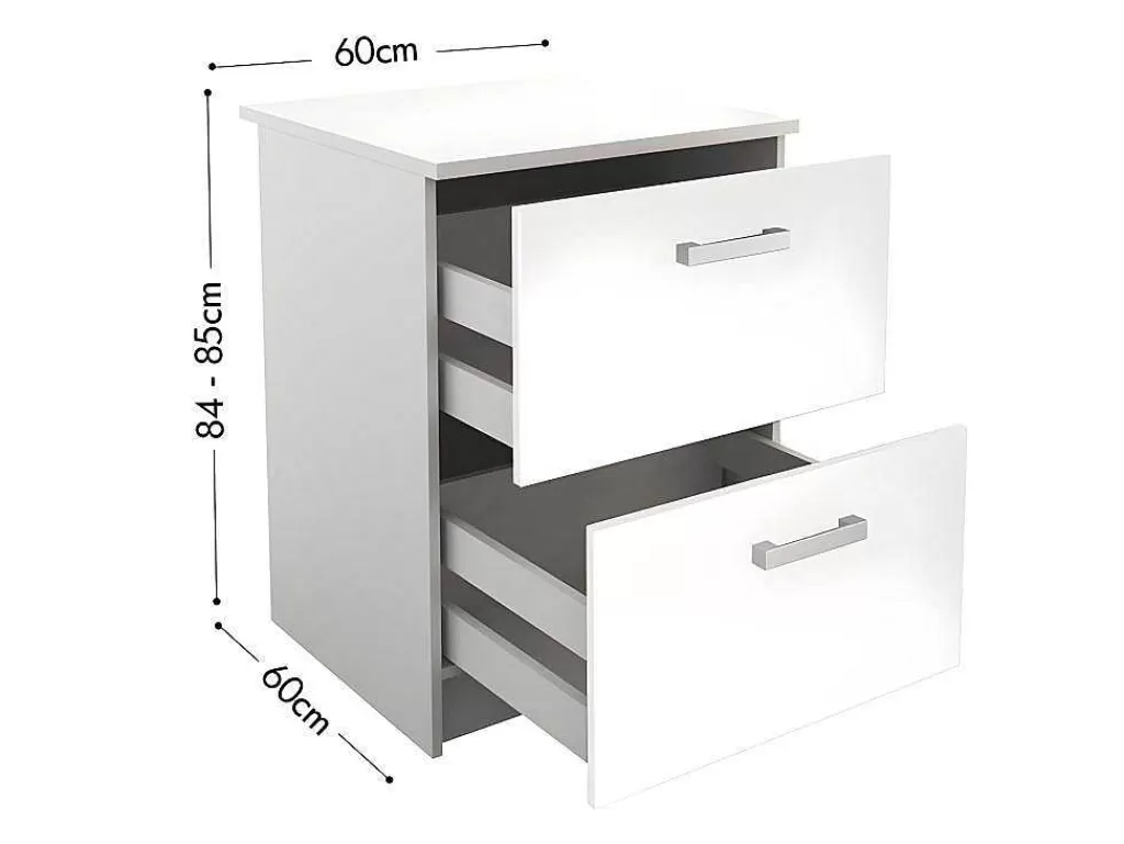 Móvel De Cozinha*Vente-unique Cozinha Completa De 240 Cm Com 8 Compartimentos De Arrumação Cor Branco - Trattoria