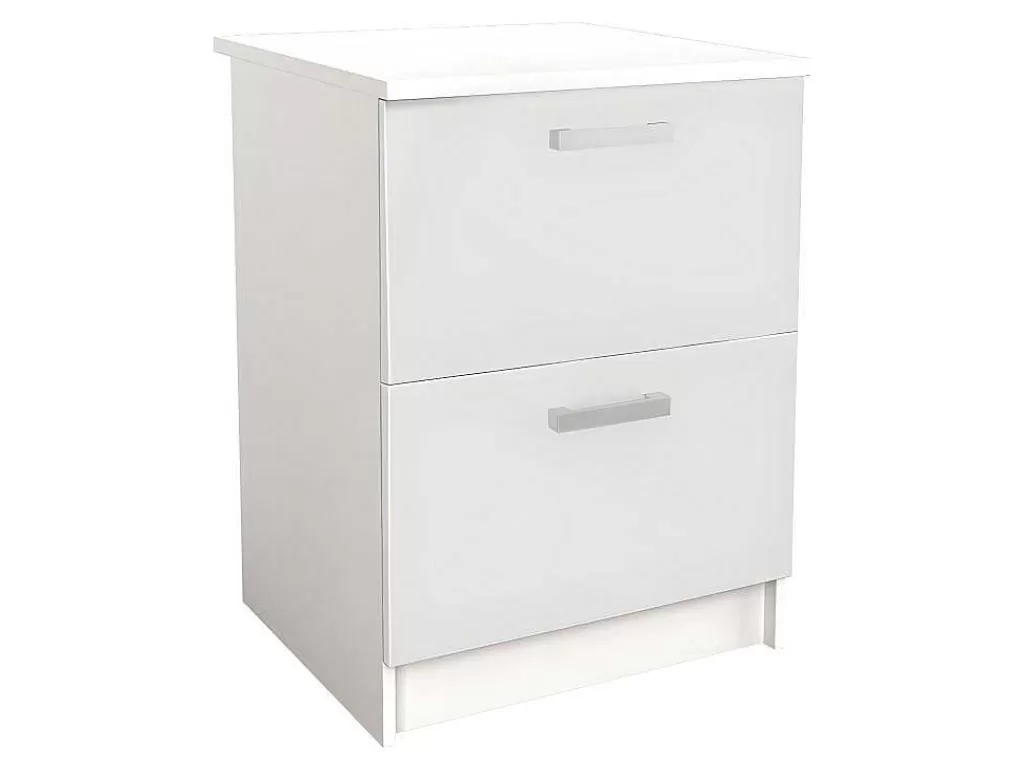 Móvel De Cozinha*Vente-unique Cozinha Completa De 240 Cm Com 8 Compartimentos De Arrumação Cor Branco - Trattoria