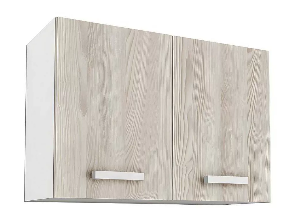 Móvel De Cozinha*Vente-unique Cozinha Completa De 240 Cm Com 8 Compartimentos De Arrumação Cor Carvalho E Branco - Trattoria