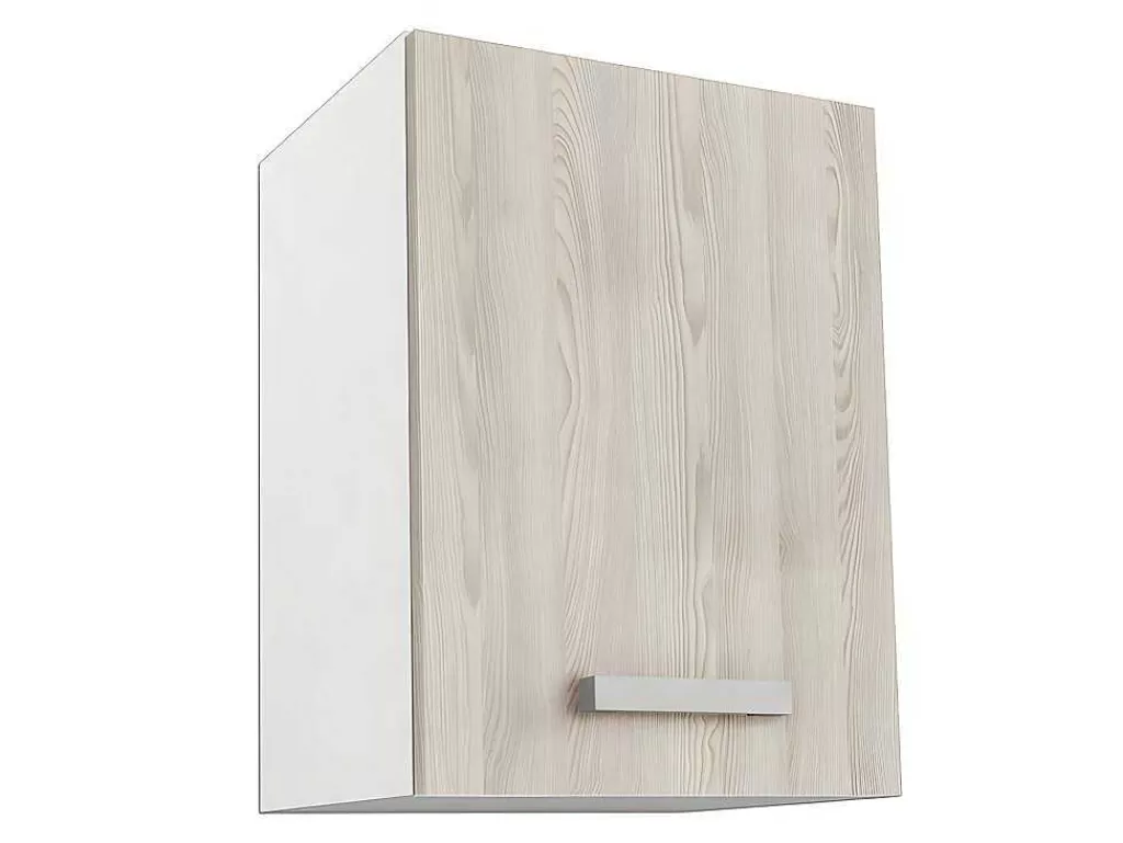 Móvel De Cozinha*Vente-unique Cozinha Completa De 240 Cm Com 8 Compartimentos De Arrumação Cor Carvalho E Branco - Trattoria
