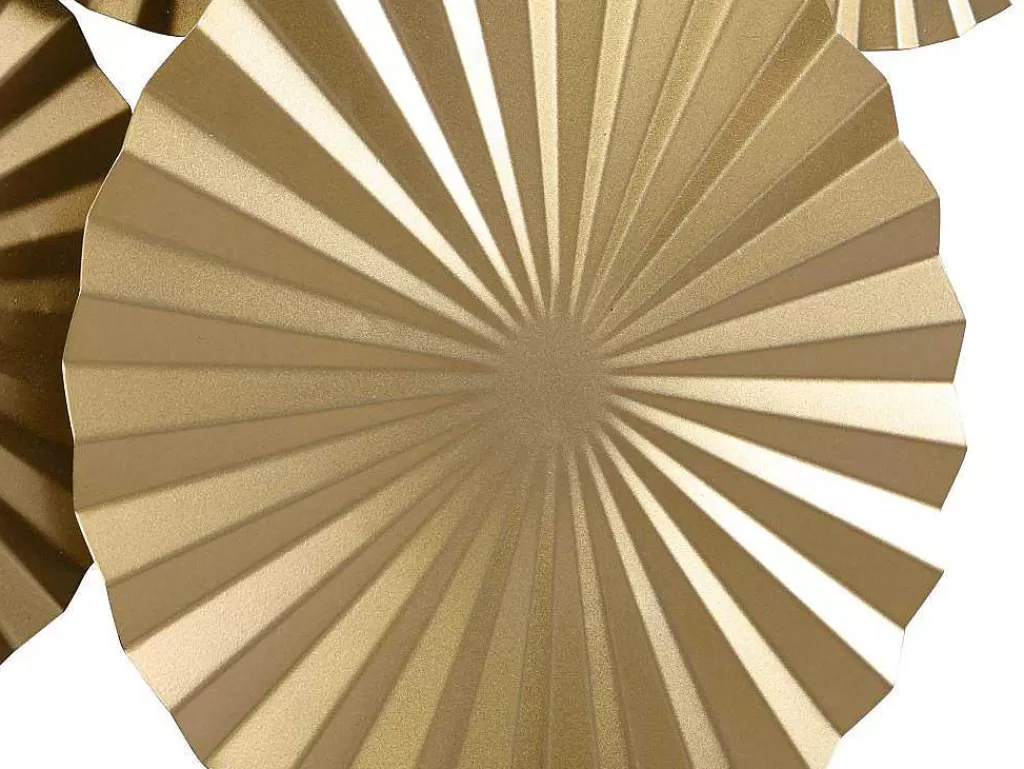 Promoções Decoração*OZAIA Decoração De Parede Redonda Em Metal De C.118 X A.71 Cm Cor Dourado - June