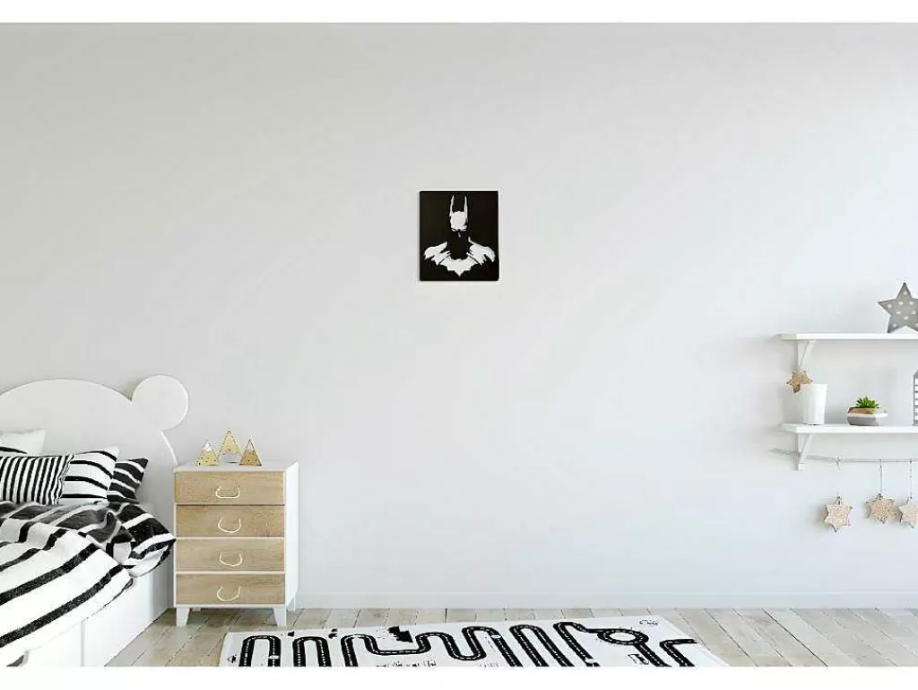 Placa De Parede Decorativa*EPIKASA Decoração Metalica Batman 2, Preto, 42X1,5X48 Cm,