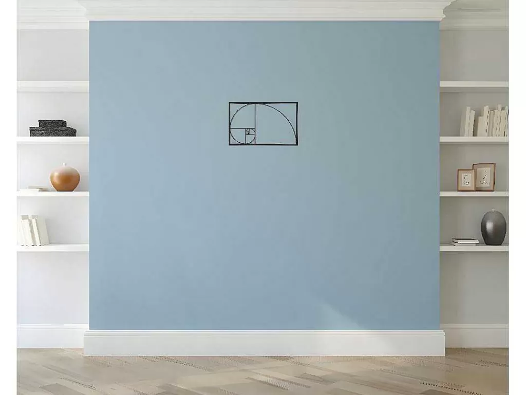 Placa De Parede Decorativa*EPIKASA Decoração Metalica Proporcao Aurea, Preto, 53X1,5X35 Cm,