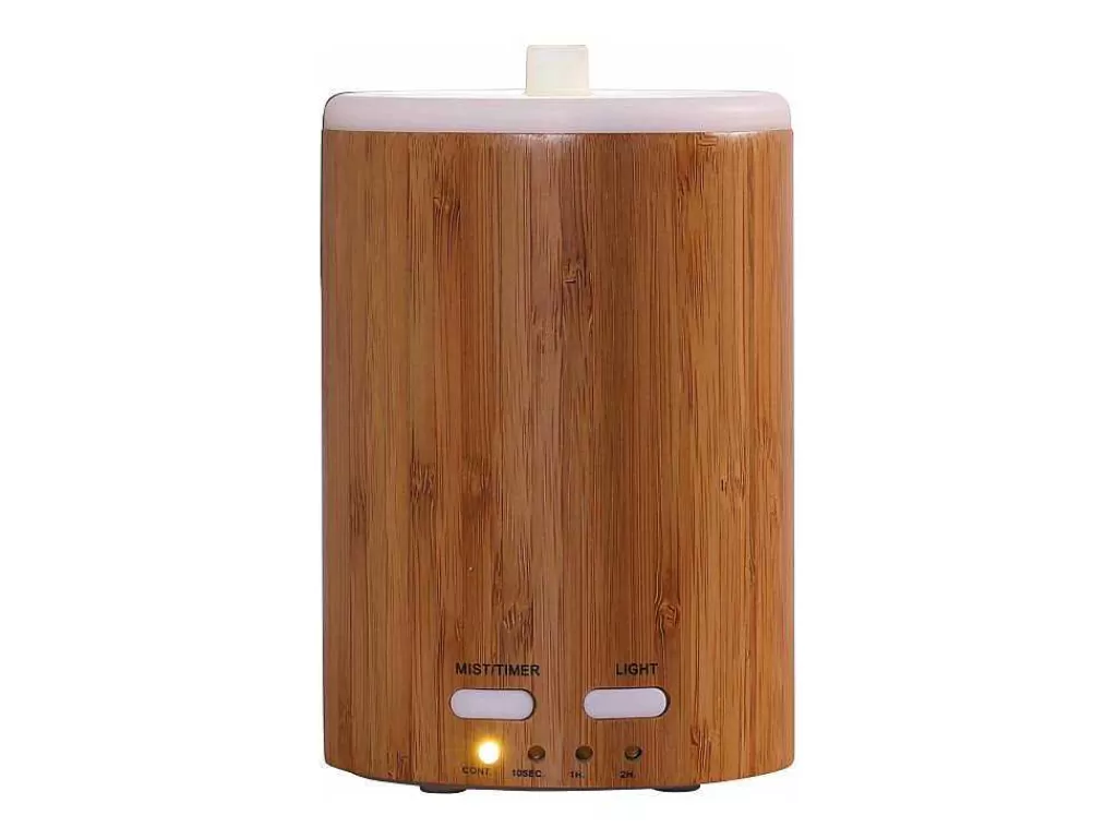 Objeto De Decoração Interior*Purline Diffuseur D'Aromes Par Ultrasons 12W Avec Led En Bambou Brun