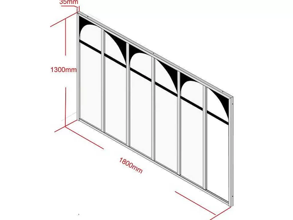Divisória De Ambiente*Vente-unique Divisória De Atelier Art Deco Em Aluminio Termolacado 180X130 Cm Preto - Arcadea