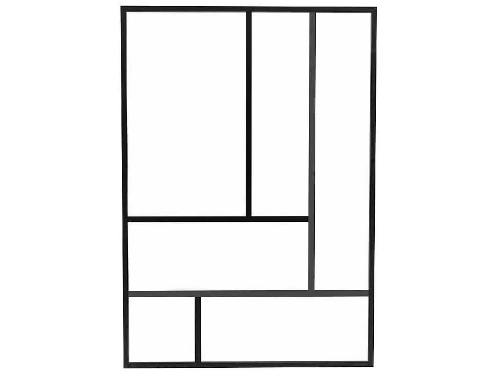 Divisória De Ambiente*Vente-unique Divisória De Atelier Design Aluminio Termolacado 150X105 Cm, Preto - Artena