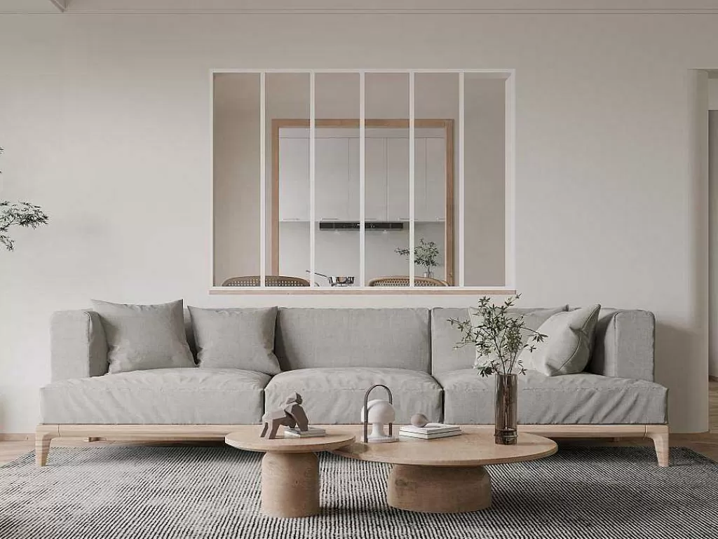 Divisória De Ambiente*Vente-unique Divisória De Atelier Em Aluminio Termolacado Branco De 180X130 Cm - Bayview